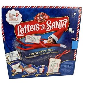 Elf on Shelf Letters to Santa Kit - Shrink Paper, Ornament, Deluxe Gift